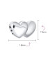 Фото #3 товара Valentine Personalized Heart Shape Monogram Letters Alphabet A-Z Initial Two Hearts As One Charm Bead Sterling Silver Fits European Bracelet