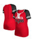 Women's Red Atlanta Falcons Raglan Lace-Up T-shirt