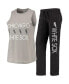 Women's Black, Gray Chicago White Sox Meter Muscle Tank Top and Pants Sleep Set