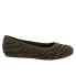 Фото #1 товара Softwalk Sonora S2013-327 Womens Green Wide Leather Ballet Flats Shoes 6.5