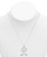 Фото #2 товара Diamond R Initial 18" Pendant Necklace (1/10 ct. t.w.) in Sterling Silver