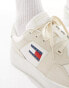 Tommy Jeans retro basket essential trainers in off white