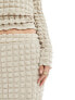 Vero Moda textured midi skirt co-ord in beige Серый, M - фото #7