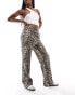 Фото #1 товара ASOS DESIGN straight leg jogger in leopard print