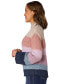 Фото #4 товара Petite Colorblocked Dropped-Shoulder Sweater