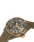 ფოტო #2 პროდუქტის Men's Swiss Automatic Captain Cook Green Rubber Strap Watch 43mm