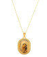 Фото #1 товара Italian Gold polished Mary and Baby Jesus Medallion on 18" Chain in 14K Yellow Gold