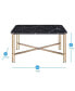 Фото #7 товара Steve Silver Daxton 31.5" Faux Marble Square Cocktail Table