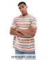 ASOS DESIGN relaxed t-shirt in multi coloured stripe