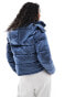 Фото #4 товара Calvin Klein Jeans Shiny Satin Puffer Jacket in China Blue