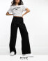 Фото #2 товара Stradivarius Petite tailored straight trouser in black