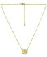 ფოტო #3 პროდუქტის Cubic Zirconia Moon Disc Pendant Necklace, 16" + 2" extender, Created for Macy's
