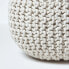 Runder Strickpouf 100% Baumwolle