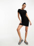 Фото #5 товара ASOS DESIGN scoop back mini t shirt dress in black