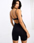 Фото #4 товара ASOS DESIGN Contouring medium control unitard with mesh in black