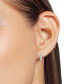 ფოტო #2 პროდუქტის Lab Grown Diamond Pavé Small Hoop Earrings (1 ct. t.w.) in Sterling Silver