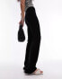 Фото #1 товара Topshop stretchy cord flare trouser in black