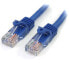 Фото #1 товара Cat5e Patch Cable with Snagless RJ45 Connectors - 2m - Blue - 2 m - Cat5e - U/UTP (UTP) - RJ-45 - RJ-45