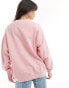 Tommy Jeans flag logo sweatshirt in washed pink