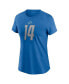 ფოტო #2 პროდუქტის Women's Amon-Ra St. Brown Blue Detroit Lions Player Name and Number T-shirt