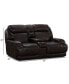 Фото #9 товара CLOSEOUT! Daventry 97" 3-Pc. Leather Sectional Sofa With 2 Power Recliners, Power Headrests, Console And USB Power Outlet