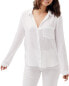 Фото #1 товара Bella Dahl Pocket Button-Down Shirt Women's White L