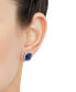 ფოტო #3 პროდუქტის Lab Grown Emerald (7-5/8 ct. t.w.) & Diamond (1/2 ct. t.w.) Halo Stud Earrings in 14k Gold