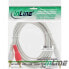 Фото #3 товара InLine Audio Cable 2x RCA male / 3.5mm male Stereo white/gold 3m