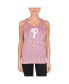 Women's Red Philadelphia Phillies Space Dye Keyhole Back Tank Top Красный, S - фото #4