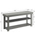 Фото #3 товара 35.5" MDF Oxford Utility Mudroom Bench with Shelves