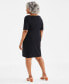 Plus Size Solid Boat-Neck Dress, Created for Macy's