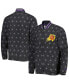 Фото #1 товара Men's Black Phoenix Suns In-Field Play Fashion Satin Full-Zip Varsity Jacket