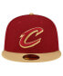 ფოტო #3 პროდუქტის Men's Wine, Gold Cleveland Cavaliers 2-Tone 59FIFTY Fitted Hat