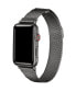 Unisex Milanese Graphite Stainless Steel Mesh 2 Piece Strap for Apple Watch Sizes - 42mm, 44mm, 45mm, 49mm