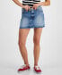 ფოტო #3 პროდუქტის Women's Izzie Mid-Rise Mini Denim Skirt