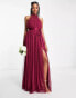 Anaya With Love Tall Bridesmaid halter neck dress in red plum - RED