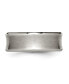 ფოტო #3 პროდუქტის Titanium Brushed Concave Beveled Edge Wedding Band Ring