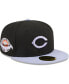 Фото #2 товара Men's Black Cincinnati Reds Side Patch 59FIFTY Fitted Hat