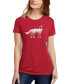 Фото #1 товара Women's Premium Blend Howling Wolf Word Art T-shirt