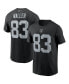 ფოტო #1 პროდუქტის Men's Darren Waller Black Las Vegas Raiders Name and Number T-shirt