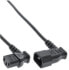 Фото #1 товара InLine power cable C13 / C14 - black - angled - 1m