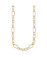 18k Yellow Gold Textured Fancy Link Necklace