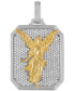 ფოტო #1 პროდუქტის Cubic Zirconia Angel Amulet Pendant in Sterling Silver and 14k Gold-Plated Silver, Created for Macy's