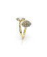 ფოტო #2 პროდუქტის Crystal Swarovski Imitation Pearl, Shell, White, Gold-Tone Idyllia Open Ring