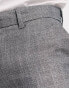 New Look slim suit trousers in dark grey texture