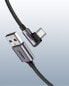 Фото #11 товара Przewód kabel kątowy boczna wtyczka USB - USB-C 1m 3A szary