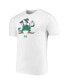 Фото #3 товара Men's White Notre Dame Fighting Irish Mascot Logo Performance Cotton T-shirt