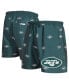 Фото #2 товара Men's Green New York Jets Allover Print Mini Logo Shorts