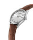 ფოტო #3 პროდუქტის Men's Swiss Classics Brown Leather Strap Watch 40mm