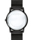 ფოტო #4 პროდუქტის Men's Swiss Museum Black PVD Mesh Bracelet Watch 40mm